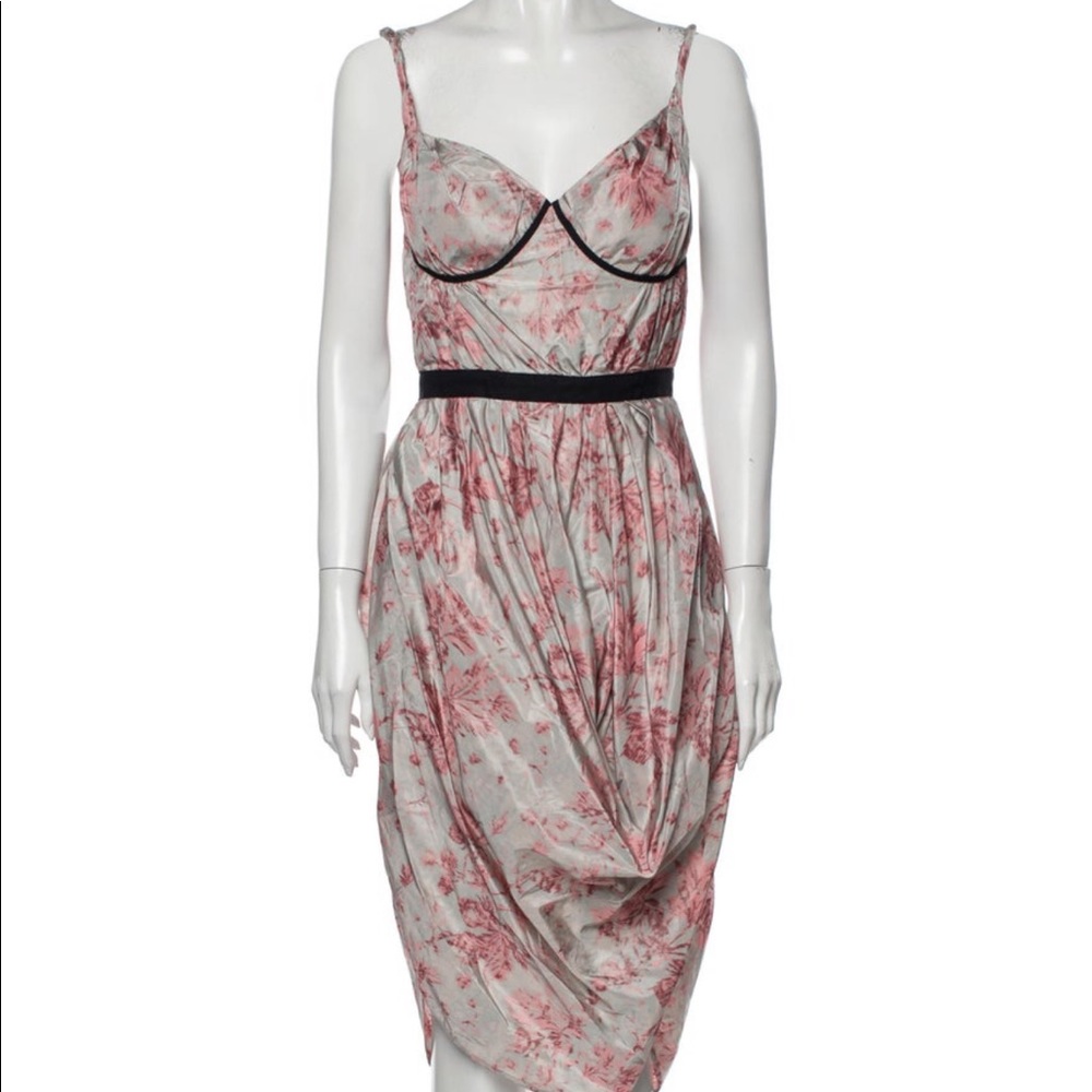 Brock Collection silk dress with grosgrain ribbon